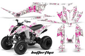 Yamaha Raptor 350 ATV Graphic Kit - 2004-2014 Butterfly Pink