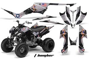 Yamaha Raptor 350 ATV Graphic Kit - 2004-2014 T Bomber Black