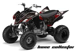 Yamaha Raptor 350 ATV Graphic Kit - 2004-2014 Bone Collector Black