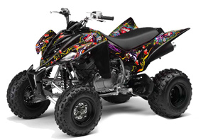 Yamaha Raptor 350 ATV Graphic Kit - 2004-2014 Ed Hardy - Love Kills Black