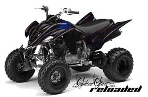 Yamaha Raptor 350 ATV Graphic Kit - 2004-2014 Silver Star - Reloaded Blue