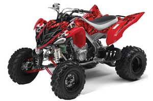 Yamaha Raptor 700 ATV Graphic Kit - 2006-2012 Bone Collector Red