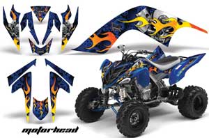 Yamaha Raptor 700 ATV Graphic Kit - 2006-2012 Motorhead Black