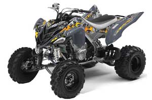 Yamaha Raptor 700 ATV Graphic Kit - 2006-2012 Motorhead Silver