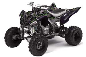 Yamaha Raptor 700 ATV Graphic Kit - 2006-2012 Silver Star - Silverhaze Green