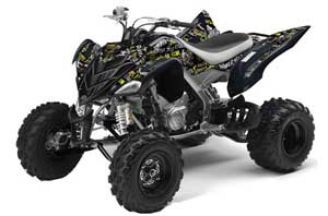 Yamaha Raptor 700 ATV Graphic Kit - 2006-2012 Silver Star - Silverhaze Yellow