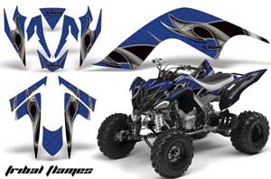 Yamaha Raptor 700 ATV Graphic Kit - 2006-2012 Tribal Flames Black
