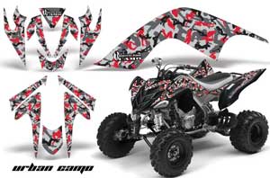 Yamaha Raptor 700 ATV Graphic Kit - 2006-2012 Urban Camo Red