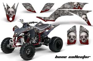 Yamaha YFZ 450 ATV Graphic Kit - 2004-2014 Bone Collector Silver