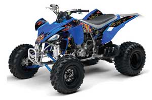 Yamaha YFZ 450 ATV Graphic Kit - 2004-2014 Ed Hardy - Pirates Blue