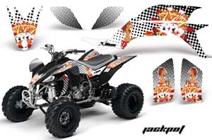 Yamaha YFZ 450 ATV Graphic Kit - 2004-2014 Jackpot White