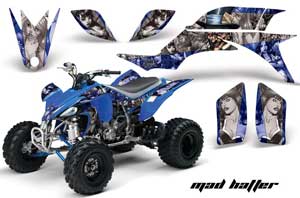 Yamaha YFZ 450 ATV Graphic Kit - 2004-2014 Mad Hatter Blue