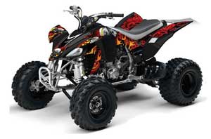 Yamaha YFZ 450 ATV Graphic Kit - 2004-2014 Motorhead Red