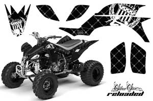 Yamaha YFZ 450 ATV Graphic Kit - 2004-2014 Silver Star - Reloaded White