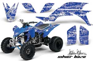 Yamaha YFZ 450 ATV Graphic Kit - 2004-2014 Silver Star - Silverhaze White
