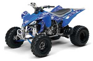 Yamaha YFZ 450 ATV Graphic Kit - 2004-2014 Silver Star - Silverhaze White
