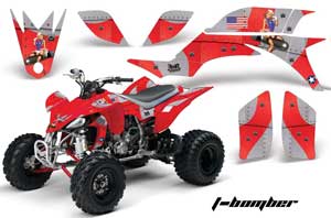 Yamaha YFZ 450 ATV Graphic Kit - 2004-2014 T Bomber Red