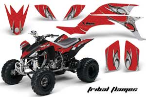 Yamaha YFZ 450 ATV Graphic Kit - 2004-2014 Tribal Flames Red