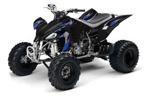 Yamaha YFZ 450 ATV Graphic Kit - 2004-2014 Tribal Flames Blue