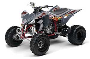 Yamaha YFZ 450SE / 450R ATV Graphic Kit - 2009-2013 Vegas Baller Silver