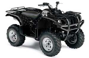 Yamaha Grizzly 660 ATV Graphic Kit - All Years Silver Star - Reloaded Black