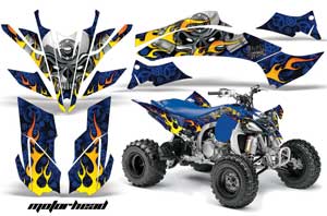 Yamaha YFZ 450SE / 450R ATV Graphic Kit - 2009-2013 Motorhead Blue