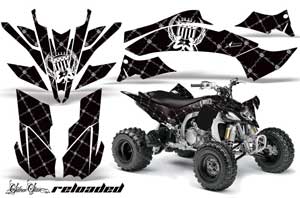 Yamaha YFZ 450SE / 450R ATV Graphic Kit - 2009-2013 Silver Star - Reloaded Black