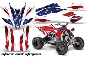 Yamaha YFZ 450SE / 450R ATV Graphic Kit - 2009-2013 Stars n Stripes Red
