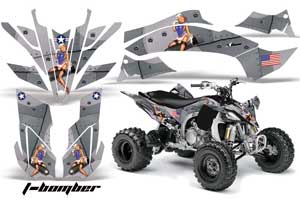 Yamaha YFZ 450SE / 450R ATV Graphic Kit - 2009-2013 T Bomber Silver