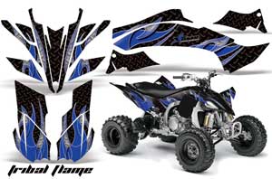 Yamaha YFZ 450SE / 450R ATV Graphic Kit - 2009-2013 Tribal Flame Blue