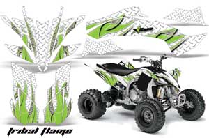 Yamaha YFZ 450SE / 450R ATV Graphic Kit - 2009-2013 Tribal Flame Green
