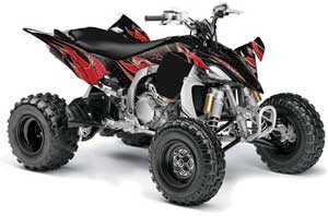 Yamaha YFZ 450SE / 450R ATV Graphic Kit - 2009-2013 Tribal Flame Maroon