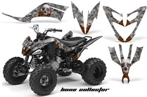 Yamaha Raptor 250 ATV Graphic Kit - 2008-2014 Bone Collector Silver
