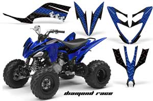 Yamaha Raptor 250 ATV Graphic Kit - 2008-2014 Diamond Race Blue