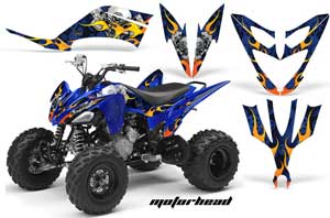 Yamaha Raptor 250 ATV Graphic Kit - 2008-2014 Motorhead Blue
