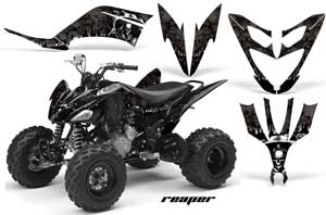 Yamaha Raptor 250 ATV Graphic Kit - 2008-2014 Reaper Black