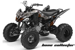Yamaha Raptor 250 ATV Graphic Kit - 2008-2014 Bone Collector Silver