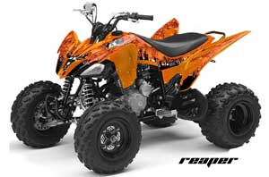 Yamaha Raptor 250 ATV Graphic Kit - 2008-2014 Reaper Orange