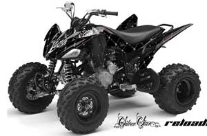 Yamaha Raptor 250 ATV Graphic Kit - 2008-2014 Silver Star - Reloaded White