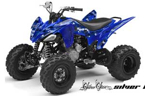 Yamaha Raptor 250 ATV Graphic Kit - 2008-2014 Silver Star - Silverhaze Blue