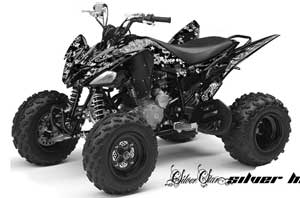 Yamaha Raptor 250 ATV Graphic Kit - 2008-2014 Silver Star - Silverhaze Silver