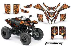 Yamaha Blaster YFS200 ATV Graphic Kit - 1988-2001 Firestorm Black