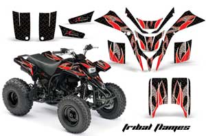 Yamaha Blaster YFS200 ATV Graphic Kit - 1988-2001 Tribal Flames Red
