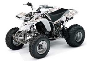 Yamaha Blaster YFS200 ATV Graphic Kit - 1988-2001 Reaper White