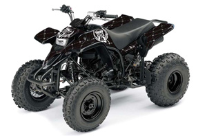 Yamaha Blaster YFS200 ATV Graphic Kit - 1988-2001 Silver Star - Reloaded Black