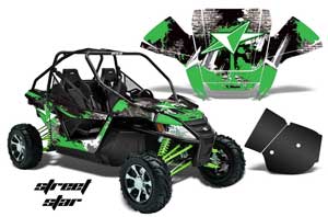 Arctic Cat Wildcat Graphic Kit - 2012-2016 Street Star Green
