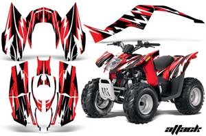 Arctic Cat DVX50 ATV Graphic Kit - 2008-2017 Attack Red