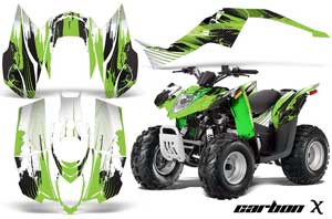 Arctic Cat DVX50 ATV Graphic Kit - 2008-2017 Carbon X Green