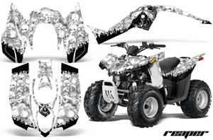 Arctic Cat DVX50 ATV Graphic Kit - 2008-2017 Reaper White