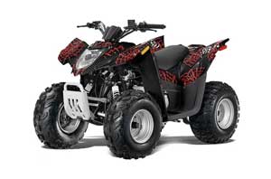 Arctic Cat DVX50 ATV Graphic Kit - 2008-2017 Widow Maker Red